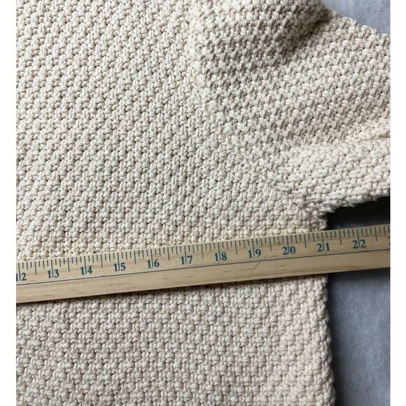 Orvis Womens Cream Textured Knit Open Front Pocket Cardigan Sweater Size XL - Picture 5 of 7